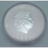 A one kilogram .999 silver Elizabeth II 2014 Australian 30 dollar coin