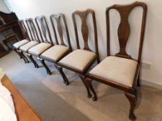 Tremaine Manor House: Six oak dining chairs with u