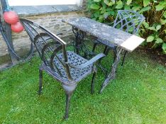 Mariner's Cottage: Two aluminium chairs & a treadl