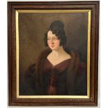 Tremaine Manor House: A 19thC. oil portrait of Mrs