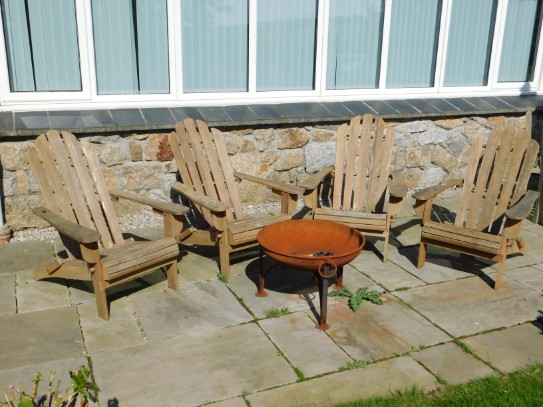 Tremaine Manor House: Four Adirondack style garden chairs (right)