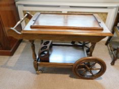 Tremaine Manor House: An oak drinks trolley with i