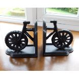 Miller's Cottage: A pair of cast metal bicycle boo