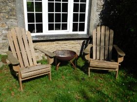 Farmhouse Cottage: A pair of Adirondack style gard