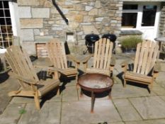 Tremaine Manor House: Four Adirondack style garden chairs (left), one of the chairs has fault/damage