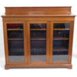 A Victorian mahogany bookcase, 60in wide x 48in hi