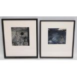 A pair of unsigned framed contemporary watercolour