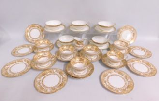 A quantity of antique gilded T, Goode & Co. porcel