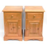 A pair of good, solid pine, front & back, bedside