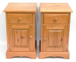 A pair of good, solid pine, front & back, bedside