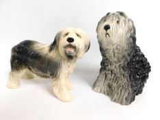 A Beswick Old English Sheepdog, seated, 8.5in tall