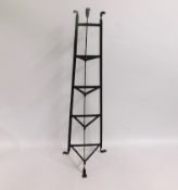 A wrought iron pot stand, 41.5in tall