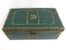 A HM Government Diplomatic Service trunk with crest to top, 30.375in x 17in x 11.75in