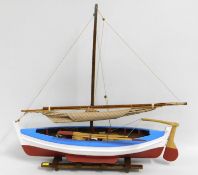 A hand made mounted model of a vintage Cornish fis