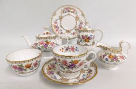 A Spode seven piece floral Lauriston porcelain bac