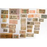 A collection of mixed bank notes & a small selecti