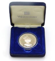 A cased Westminster 40th anniversary silver proof