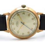 A gents 9ct gold cased Arnex wristwatch, case diam