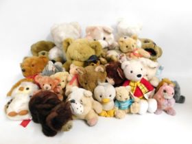 A collection of teddy bears & stuffed toys includi