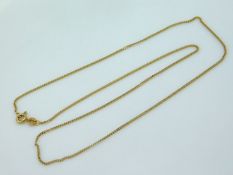 An 18in long 9ct gold curb link chain, 1.8g