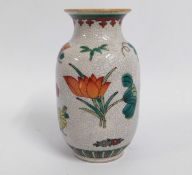 A 20thC. Chinese floral crackle glaze vase, 6.25in