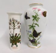 A Portmeirion botanical garden vase twinned with a