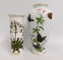 A Portmeirion botanical garden vase twinned with a