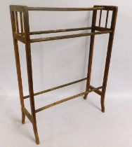 An art deco pine towel rail 32.5in tall