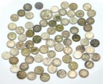 A quantity of mixed pre-1947 to 1920 coinage, 111.