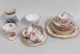 Sixteen pieces of floral Royal Staffordshire ware