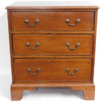 A small 19thC. chest of drawers, 29.625in wide x 2
