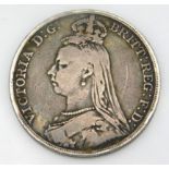 An 1888 Victorian jubilee head silver crown, 27.6g