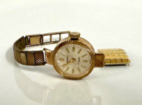 A 9ct gold cased ladies Sekonda wristwatch a/f