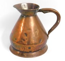 An 18th/19thC. Georgian copper haystack jug with l