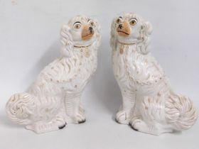 A pair of Staffordshire dogs, 12.5in tall