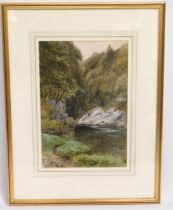 An indistinctly signed framed watercolour 'Fred ..