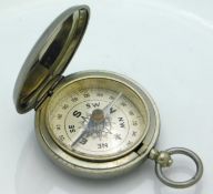 A cased compass, numbered 206732 inside lid, 45mm