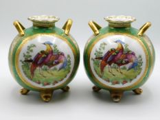 A pair of decorative continental porcelain vases,