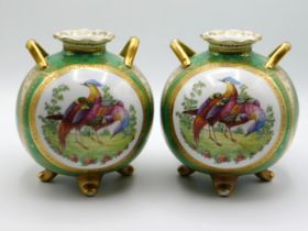 A pair of decorative continental porcelain vases,