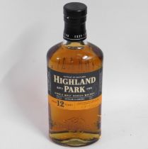 A bottle of Highland Park 12 year old single malt