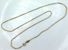 A 23in long 9ct gold chain, 5g