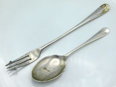 A Sheffield silver pickle fork twinned with a Shef