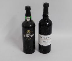 Two bottles of Port - one litre Taylors 2005 & Fon