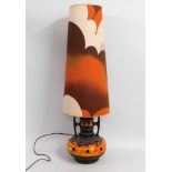 A large, retro lamp, 47.625in tall inclusive