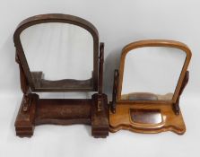 Two 19thC. dressing table mirrors, largest 34in