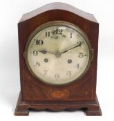 An Edwardian mantle clock, 10.5in tall
