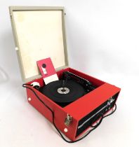 A Fidelity HF45 record player, some staining insid