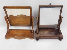 Two 19thC. dressing table mirrors, largest 25.25in