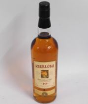 A bottle of Aberlour 10 year old single malt Scotc