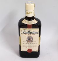 A bottle of Ballantines Finest blended Scotch whis